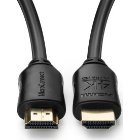 MicroConnect 4K HDMI kabel, 0.5m, sort