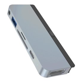 Hyper 6-i-1 USB-C Hub til iPad, sølv