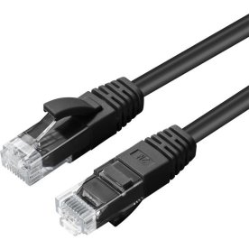 MicroConnect CAT6 UTP netværk kabel, 0.25m, sort