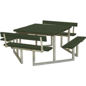 Plus Twist bord/bænkesæt, m/2 Ryglæn, Grøn, 204 cm