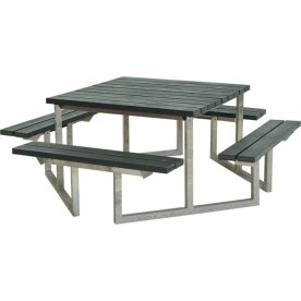 Plus Twist bord/bænkesæt, ReTex, Grå, 204 cm