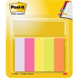 Post-it Indexfaner | 15x50 mm | 5 farver