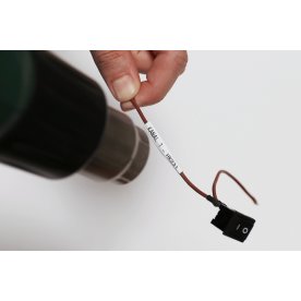 Brother HSe-251E krympeflextape 21mm, sort på hvid