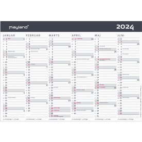 Mayland 2024 Kontorkalender | Moderne | A5