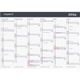 Mayland 2024 Kontorkalender | Moderne | A4