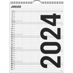 Mayland 2024 Familiekalender | Sort/ hvid | 5 kol.