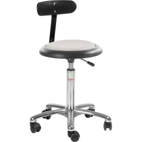 CL Micro stol m/ ryglæn, hvid, stof, 47-66 cm
