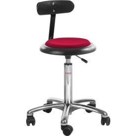 CL Micro stol m/ ryglæn, rød, stof, 47-66 cm