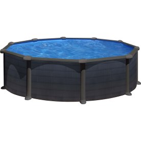 Pool Basic, Ø460 x 132 cm, sort grafit, 19.444L