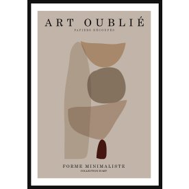 Plakat Figures II, sort ramme, 50x70 cm