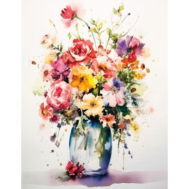 Billede Summer Bouquet, lærred, 60x80 cm