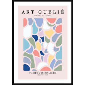 Plakat Art Oublié - Pastels, sort ramme, 30x40 cm