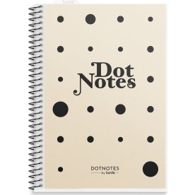 Burde DotNotes Notesbog | A5 | Spiral | Rosa