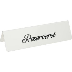Skilt | Reserveret DK | Hvid | 5 stk.