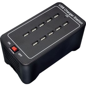 Securit LED Multioplader – med 10 USB porte