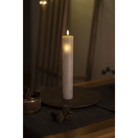 Sirius Sille Kalenderlys m. juletræer, Hvid/Sølv