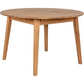 Metz Kantinebord, Ø118x118-158cm, olieret eg