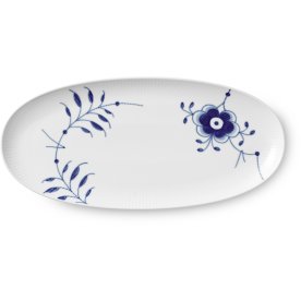 Royal Copenhagen Blå Mega Riflet Fad, 37 cm