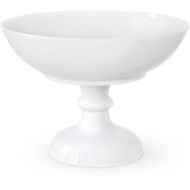 Royal Copenhagen Hvid Riflet Opsats, Ø21 cm