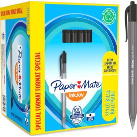 Paper Mate InkJoy 100 Kuglepen | Sort | Valuepack
