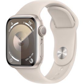 Apple Watch Series 9 GPS, 41mm, stjerneskær, S/M