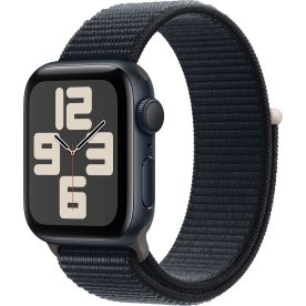 Apple Watch SE (GPS), 40mm, midnat, sport loop