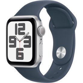 Apple Watch SE (GPS), 40mm, sølv, S/M
