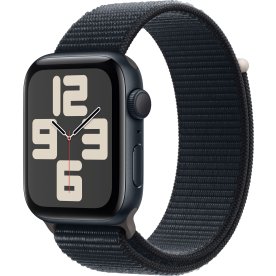 Apple Watch SE (GPS), 44mm, midnat, sport loop