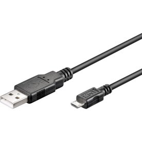 MicroConnect USB-A til USB-B mikro kabel, sort