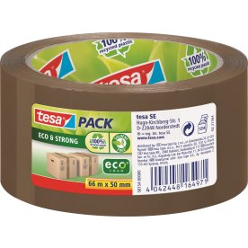 tesa ecoLogo Pakketape | S | 50mm x 50m | Brun