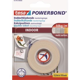 tesa Powerbond Indoor Markeringstape, 19mm x 1,5m