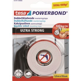 tesa Powerbond U.S. Monteringstape, 19mm x 1,5m