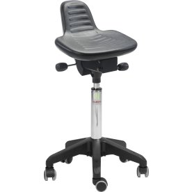 Alfa Ståstøttestol, Sort, 61-80 cm, Hjul