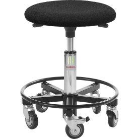 Montørstol, Sort, Uldstof, 41-54 cm, Fodring