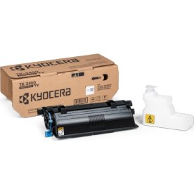Kyocera TK-3400 lasertoner, sort, 12.500s