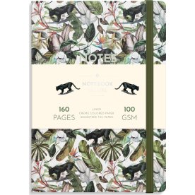 Burde Deluxe Notesbog, A5, linjeret, panther