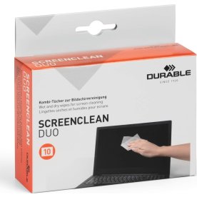 Durable Screenclean Duo, 10 sæt
