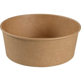 Papskål, Rund, Brun, 1100ml, 50 stk