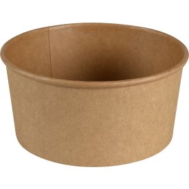 Papskål, Rund, Brun, 730ml, 50 stk