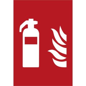 Brandslukker, skilt i efterlys. plast, 210x297 mm