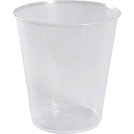 Snapseglas, PP, Klar, 2/4 cl, 20 stk