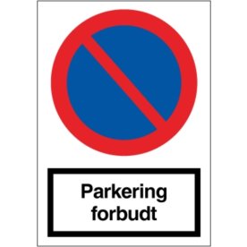 Parkering forbudt, Refleks Alu, 420x297 mm