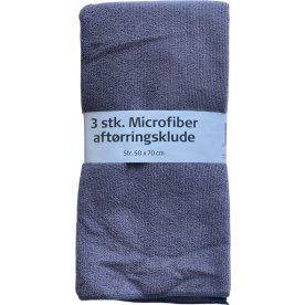 Viskestykke 50 x 70 cm, koksgrå mikrofiber, 3-pak
