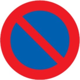 Parkering forbudt, Reflekstype 3, Ø 70 cm, 1-sidet