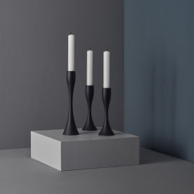 Stelton Reflection lysestagesæt 17&23 cm, mat sort