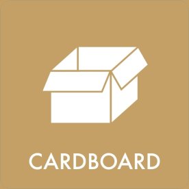 Affaldspiktogram 12x12cm selvklæb, Cardboard