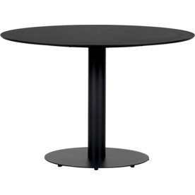 Hector Havebord Ø110 cm, metal/kompofit, sort