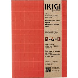 Ikigi Sea Rescue Notesbog, A5, blank, rød