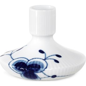 Royal Copenhagen Blå Mega Riflet Lysestage, 8 cm