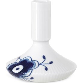 Royal Copenhagen Blå Mega Riflet Lysestage, 12 cm